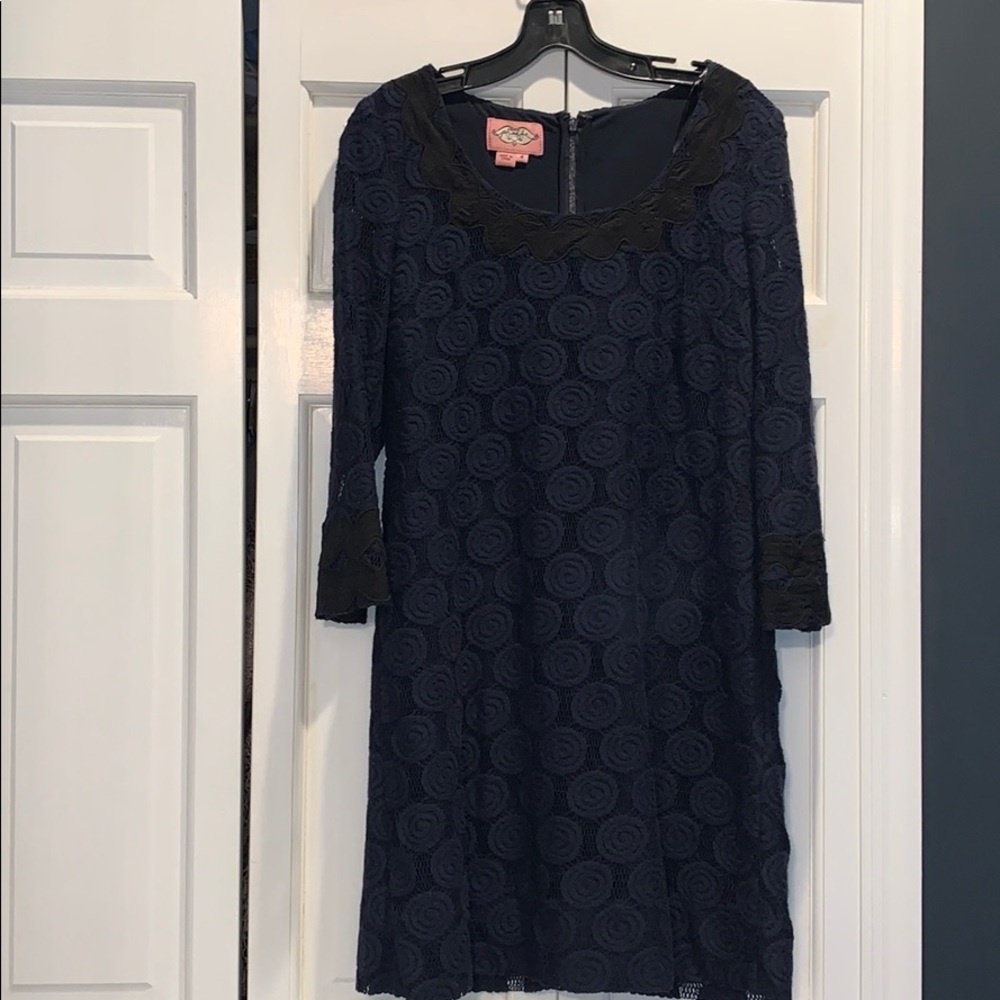 Navy lace Baby doll dress